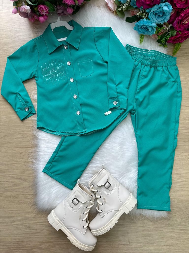 Conjunto Blogueirinha Maiza Verde Tiffany