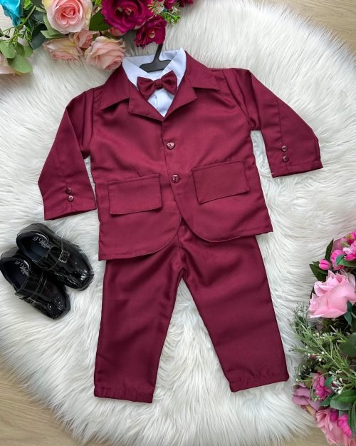 Conjunto Social Miss Cherry Jorge Terno Marsala