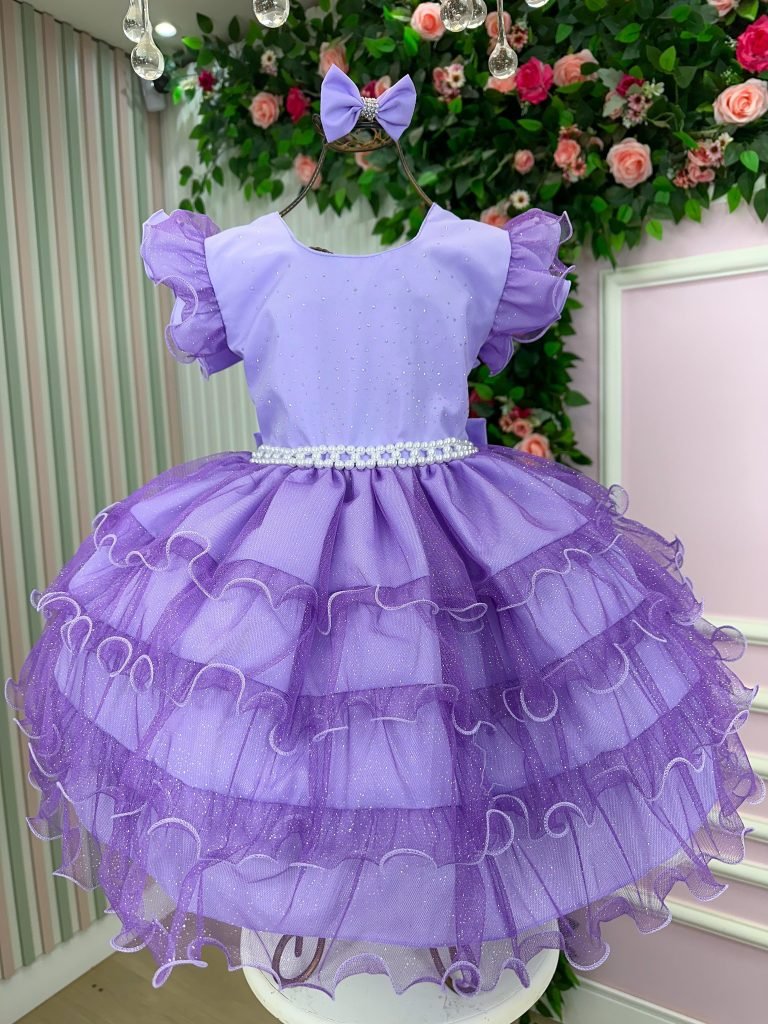 Vestido Ysa Kids Belinda Lilás