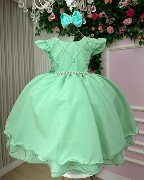 Vestido Ysa Kids Francine Verde Oliva