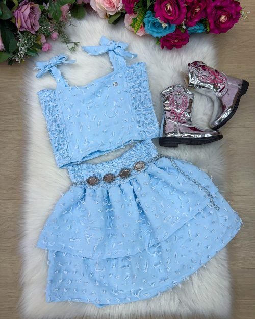 Conjunto Blogueirinha Clarissa Azul Bebe