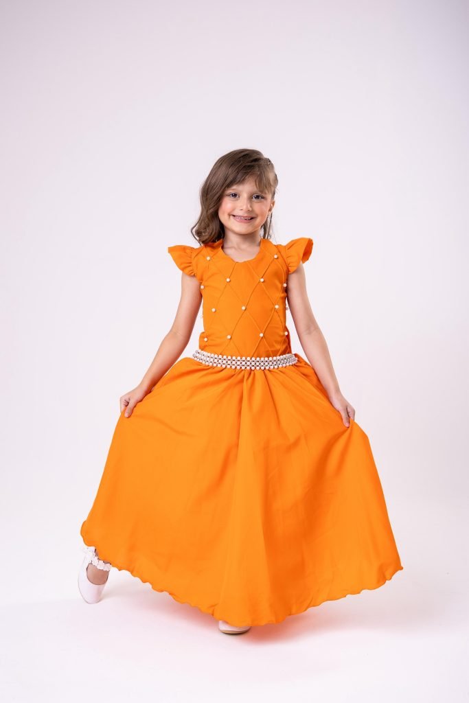 Vestido Ysa Kids Ariane Longo Terracota