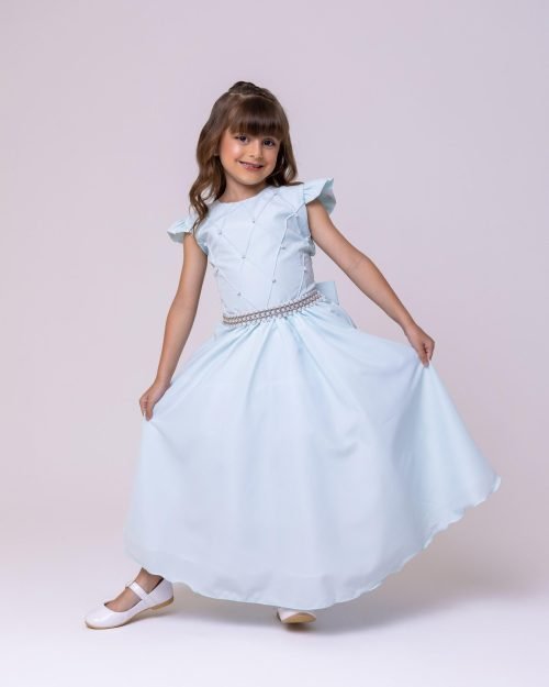Vestido Ysa Kids Ariane Longo Verde Porto Fino