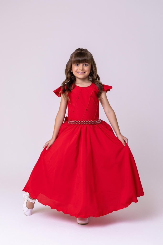 Vestido Ysa Kids Ariane Longo Vermelho