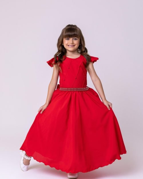 Vestido Ysa Kids Ariane Longo Vermelho