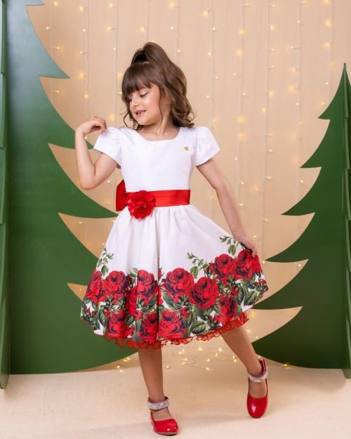 Vestido Banana Club Fernanda Branco Floral