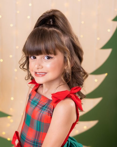 Vestido Marie Madeline Ursinho Xadrez Vermelho – Natal