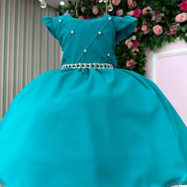 Vestido Ysa Kids Francine Verde Jade