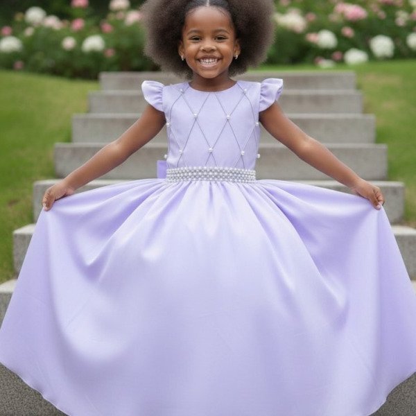 Vestido Ysa Kids Ariane Longo Lavanda