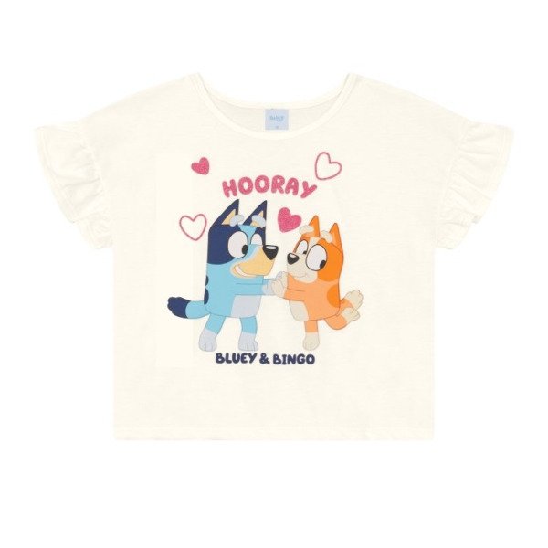 Blusa da Bluey e Bingo ORIGINAL Blusa Infantil menina em Meia Malha BRANDILI