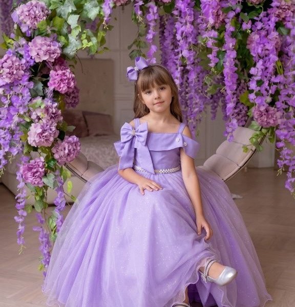 Vestido Banana Club Longo Doce Elegancia Lilas