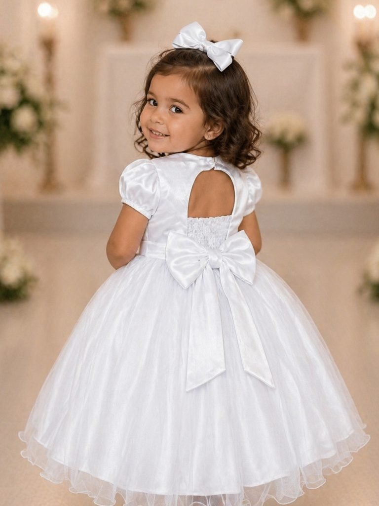 Vestido Infantil Branco Daminha Festas